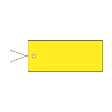 Étiquettes à suspendre 120 x 50 mm, jaunes, non imprimées, 100 pièces | Skaffa nu
