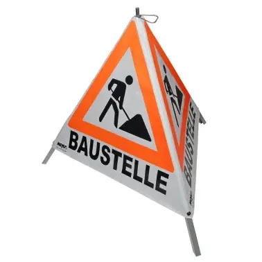 Rea | Warnpyramide Baustelle, 70 cm Seitenlänge