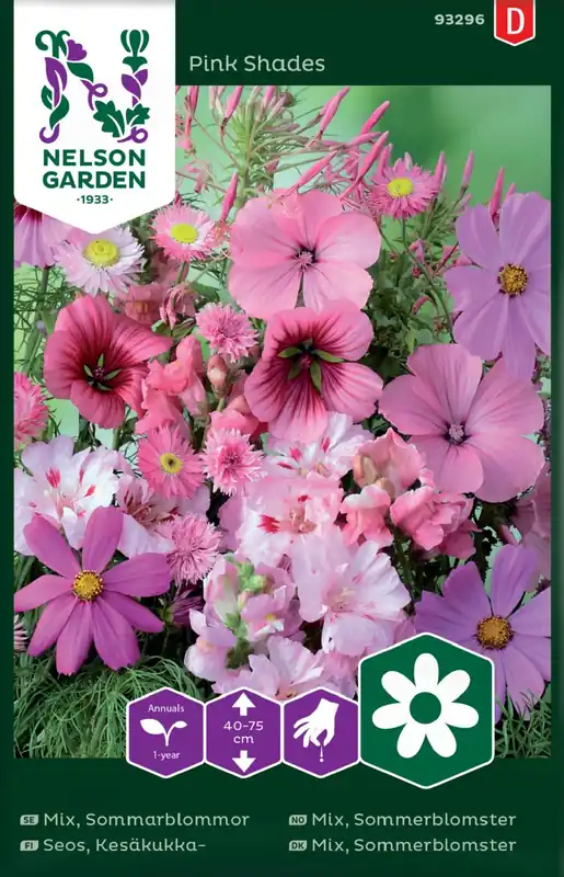 Fyndpris - Blomsterblandning, Sommarblommor, rosa