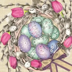 Servetter 3-lags 33x33cm 20-pack Violet Wreath - Mycket uppskattad